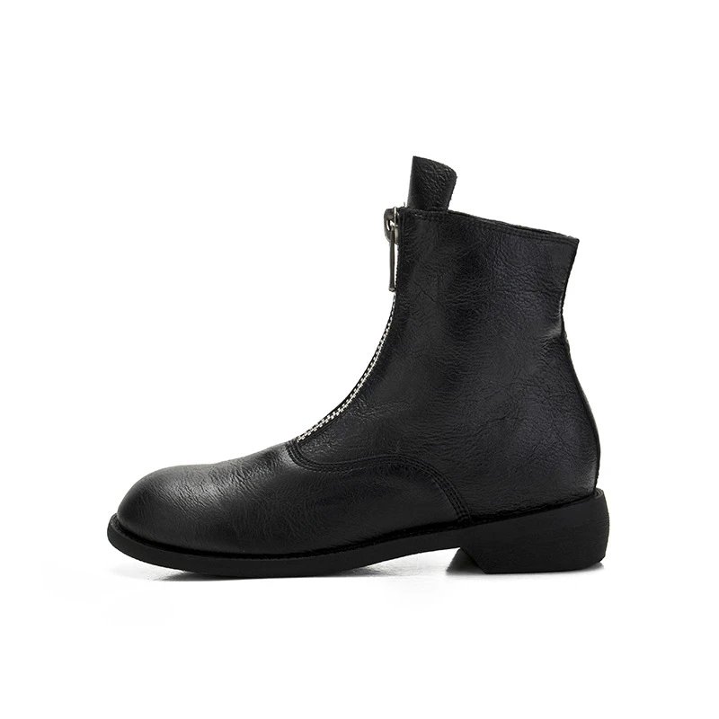 Maison Margiela Tabi-Inspired Zipper Ankle Boot Black Boots