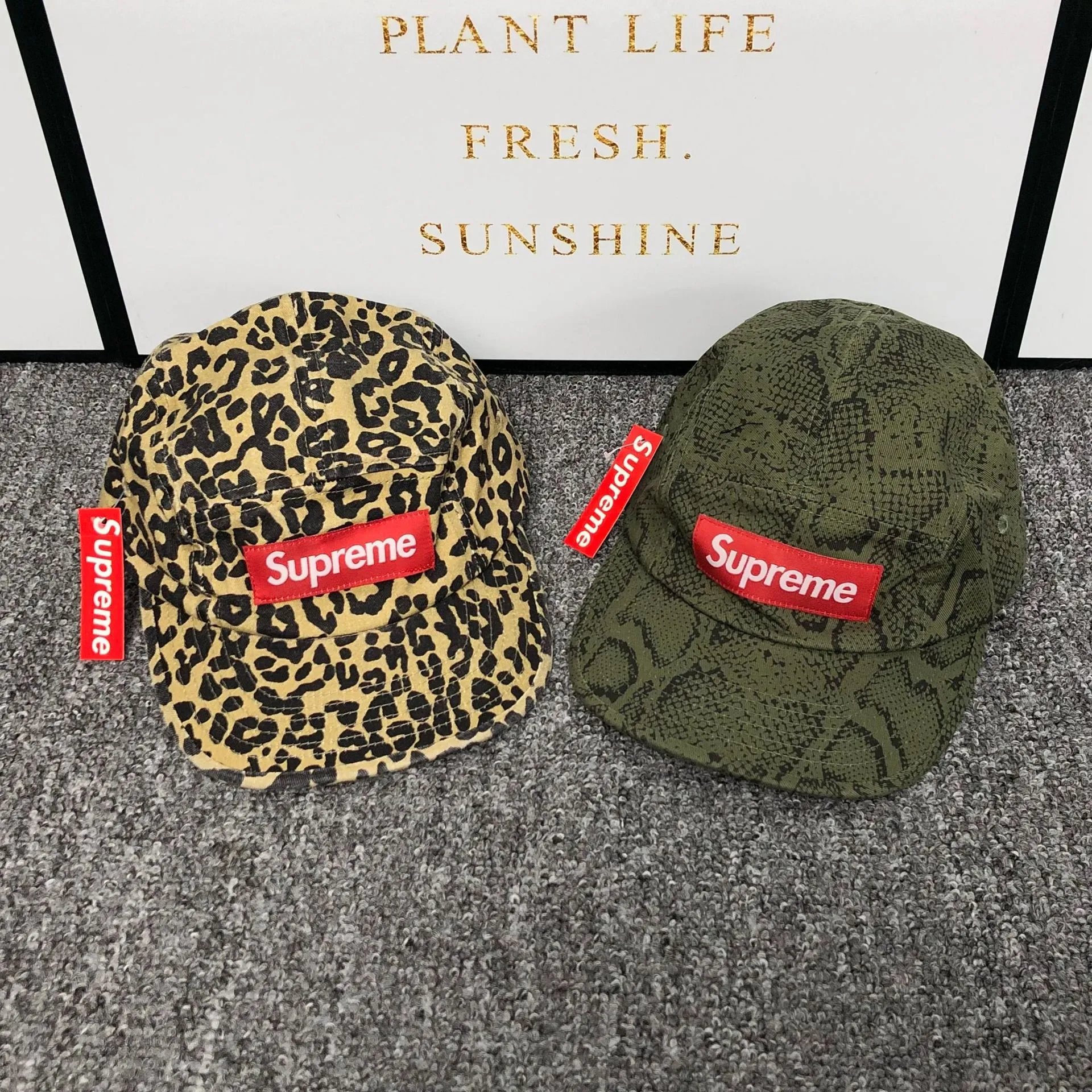 Supreme Camo 5-Panel Cap Multicolor Hats - 8