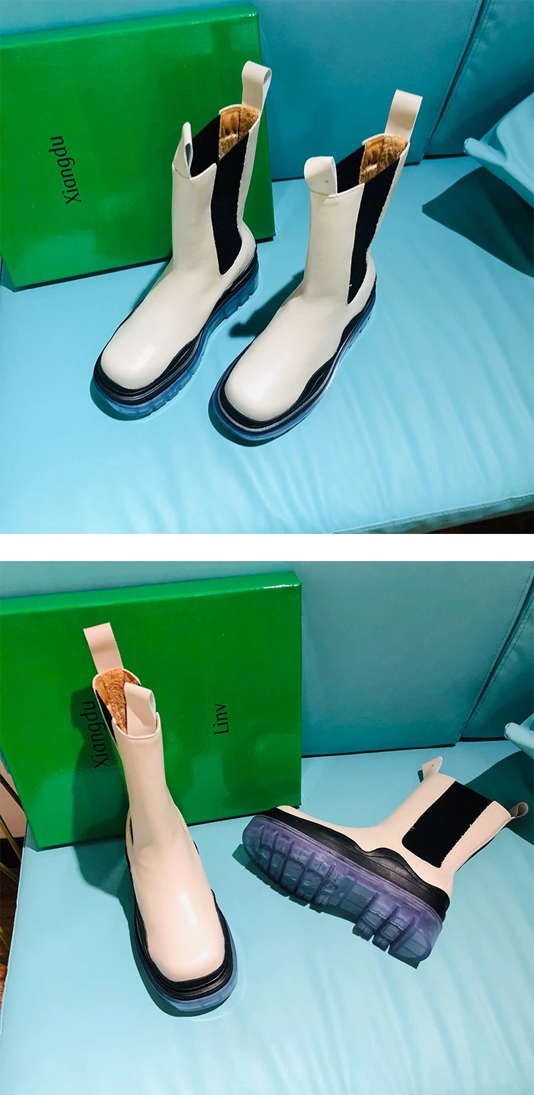 Off-White Chunky Chelsea Boots Black Green - 17
