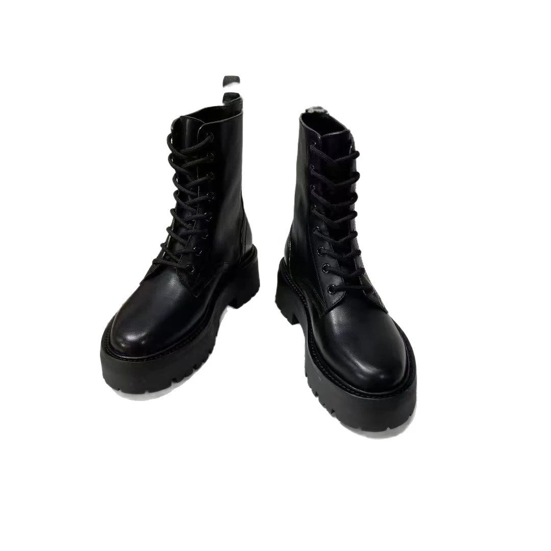 Unbranded Boots Lace-Up Platform Combat image 5