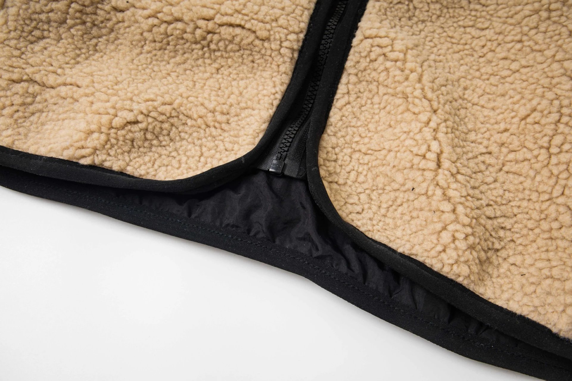 Stüssy Fleece Sherpa Jacket Beige and Black Outerwear - 4