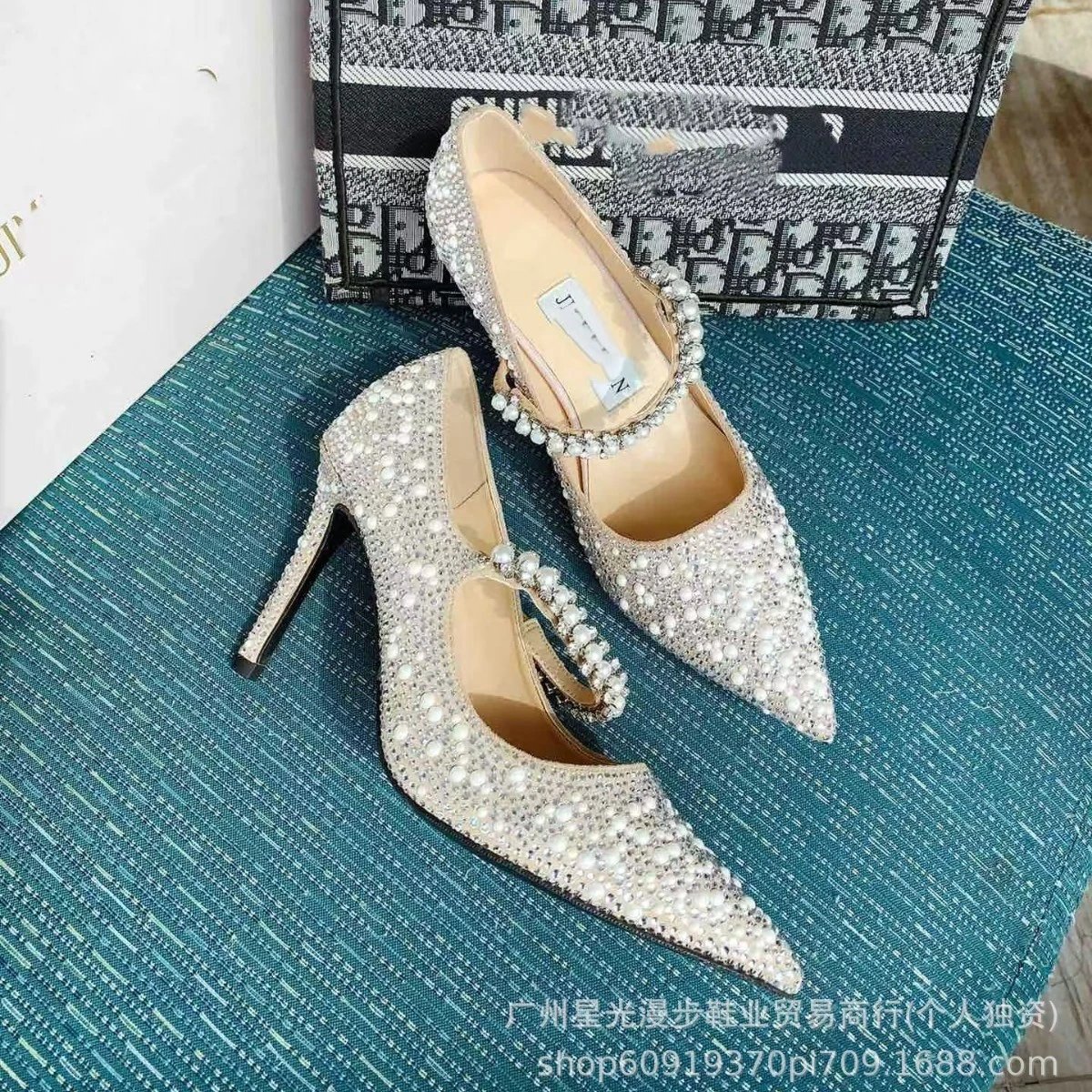 Jimmy Choo High Heels Bing crystal-strap pointed-toe mules image 2