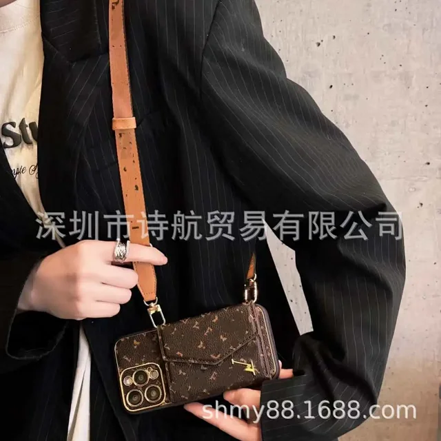 Unbranded Phone Cases Crossbody Strap Card Holder Case product detail image 3