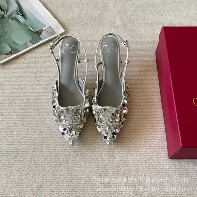 Unbranded High Heels Pointed-Toe Slingback with Square Buckle product detail image 14