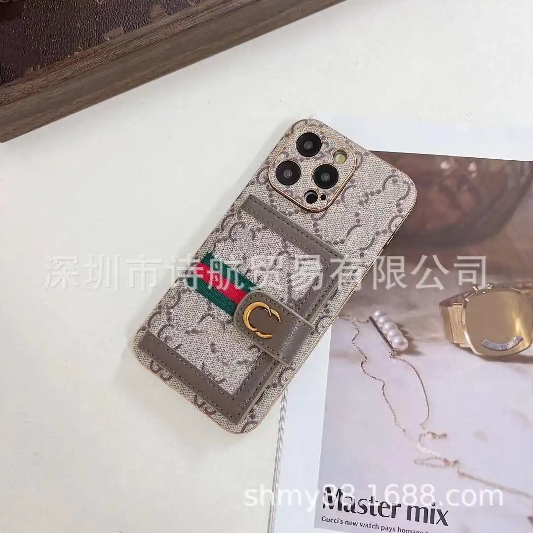 Louis Vuitton Monogram Canvas Phone Wallet Case Beige Brown Phone-Case - 3