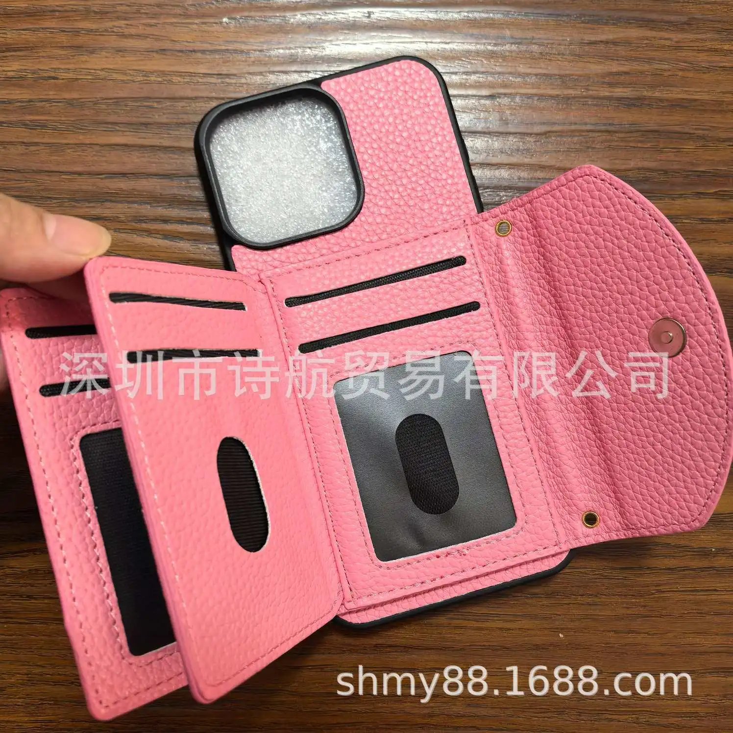Unbranded Phone Cases Wallet Folio Case with Card Slots and Detachable Wrist Strap image 3
