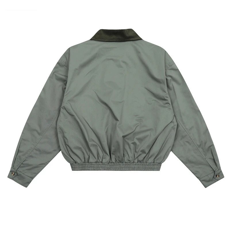 Polo Ralph Lauren Cord Collar Windbreaker Olive Green Jacket - 8