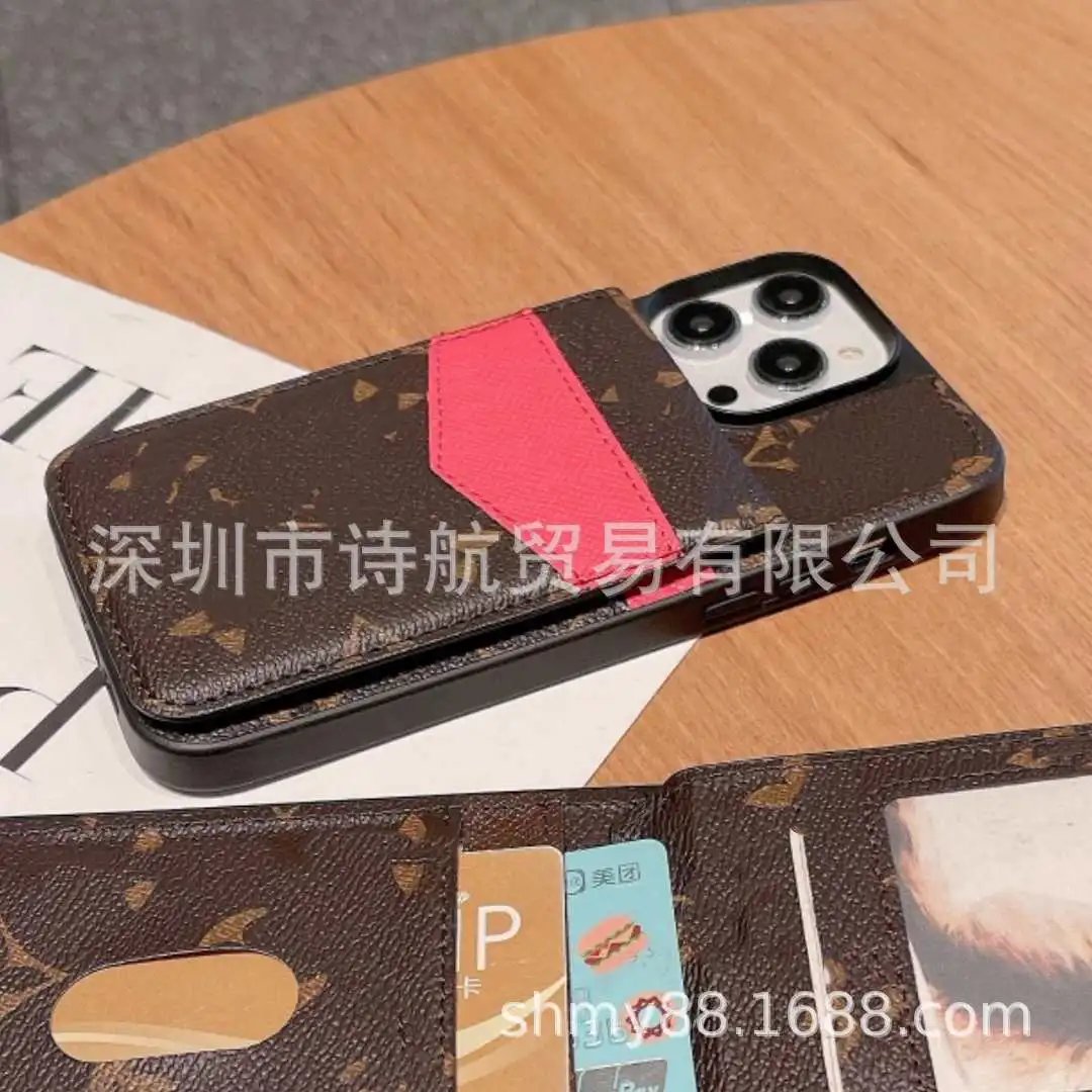 Generic Leather-Texture Cardholder Phone Case Black Phone-Case - 5