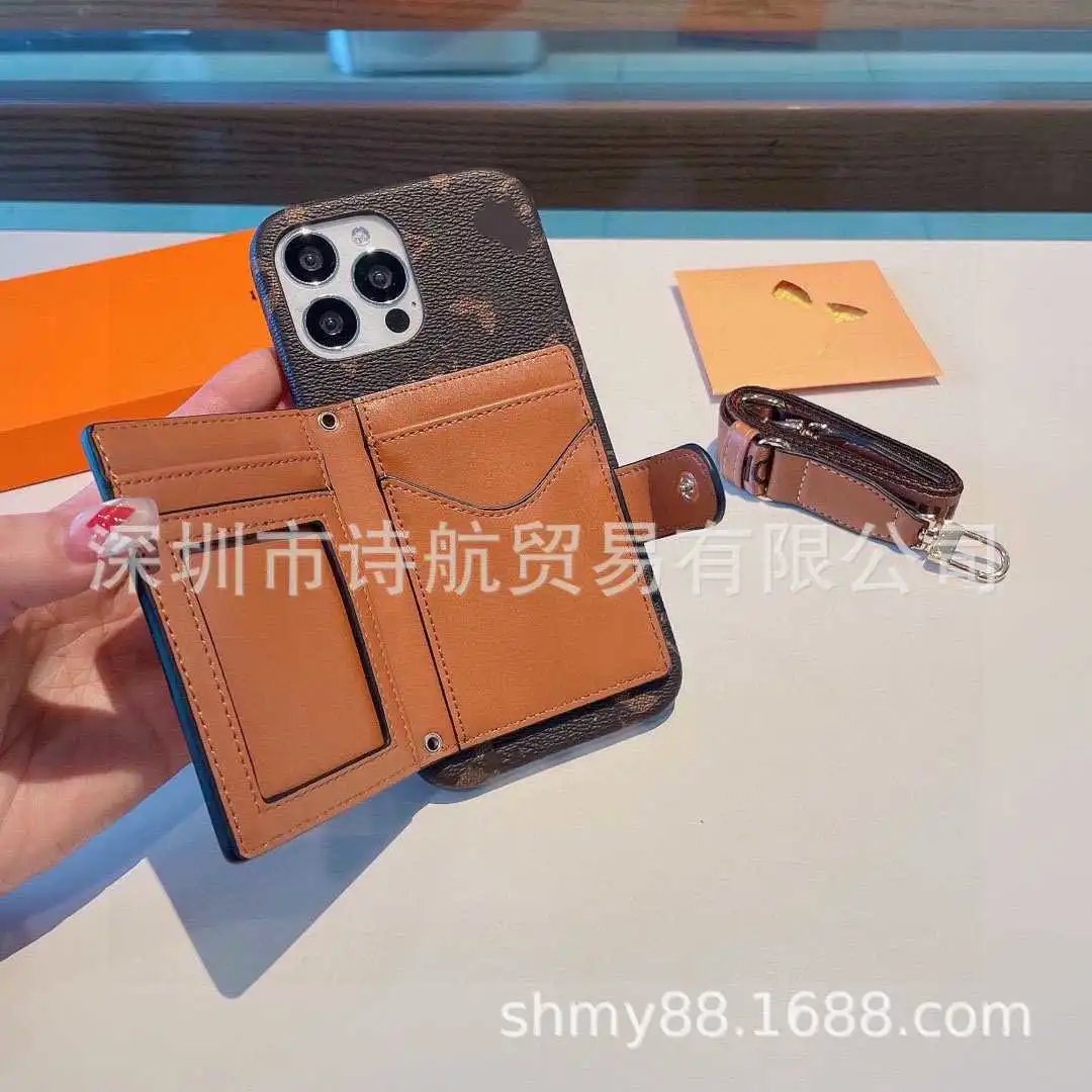 Louis Vuitton Phone Cases Monogram Card Holder Case with Wrist Strap image 2