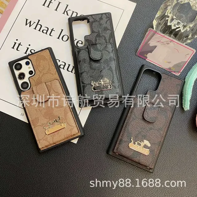 Coach Phone Cases Monogram Card Holder Strap Case product detail image 1