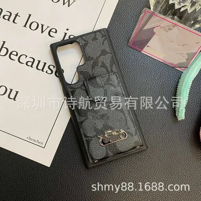Coach Phone Cases Monogram Card Holder Strap Case product detail image 2