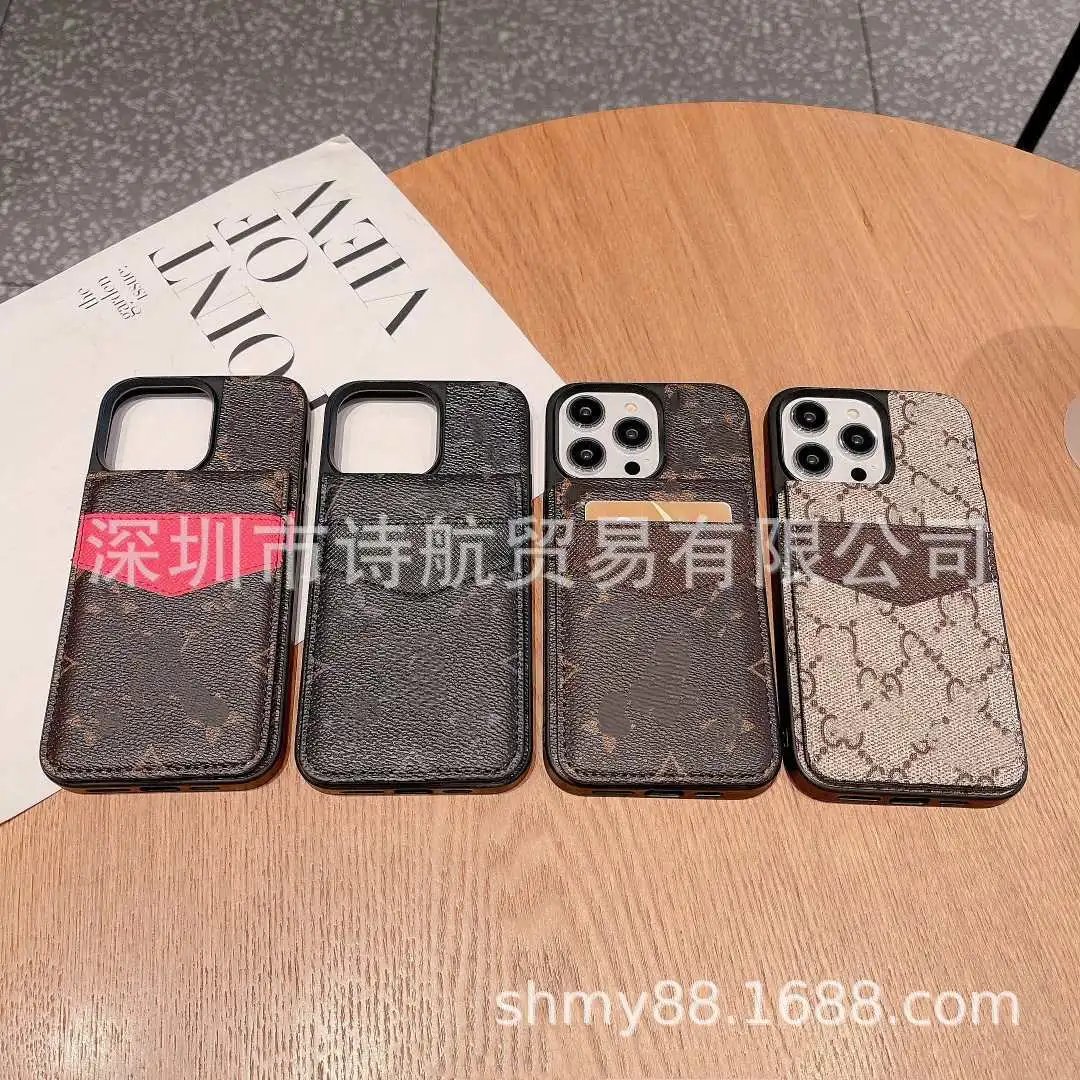 Generic Leather-Texture Cardholder Phone Case Black Phone-Case - 2