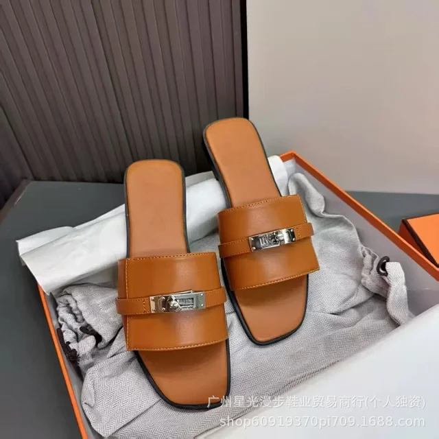 Unbranded Sandals Flat slide with turn-lock and studded strap detail product detail image 14