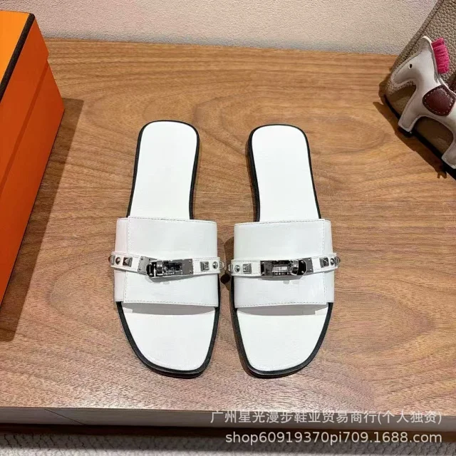 Unbranded Sandals Flat slide with turn-lock and studded strap detail product detail image 24