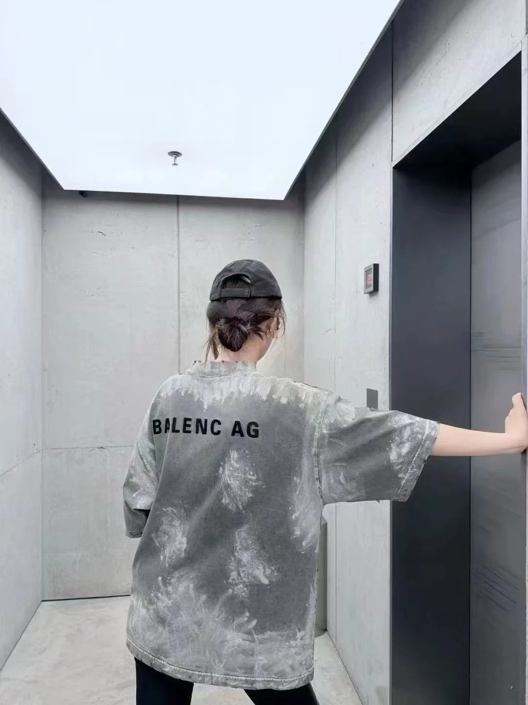 Balenciaga Acid Wash Black T-Shirt - 5