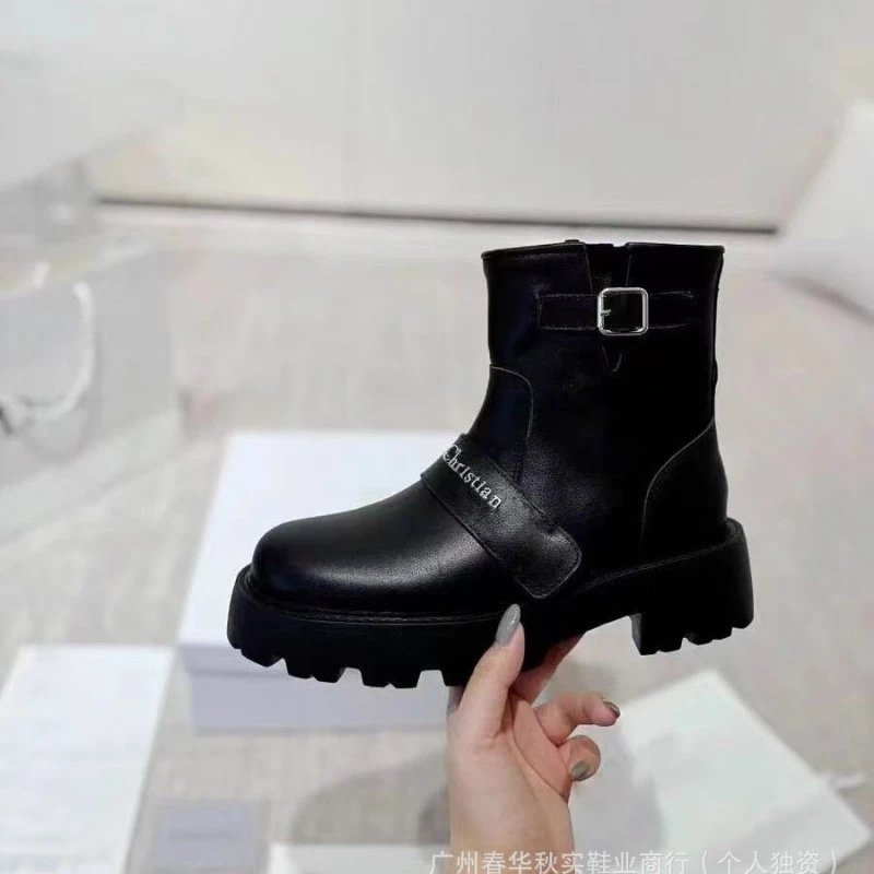 Unbranded Boots Buckle-Strap Lug-Sole Ankle image 2