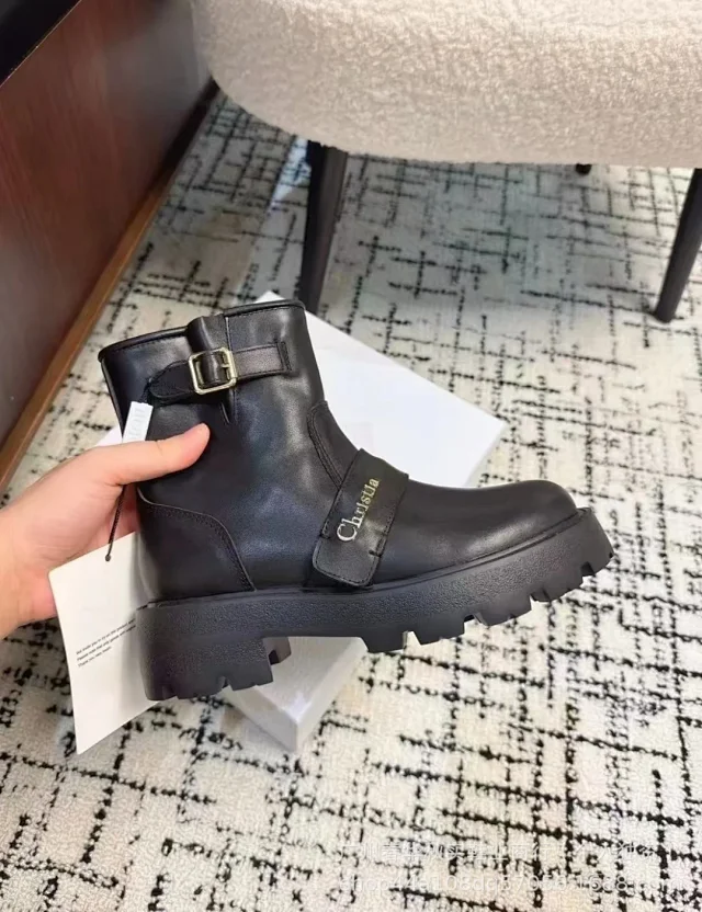 Unbranded Boots Buckle-Strap Lug-Sole Ankle product detail image 4