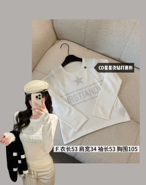 Digital Pionker Sheer Embroidered Logo Long Sleeve Top in White - 2
