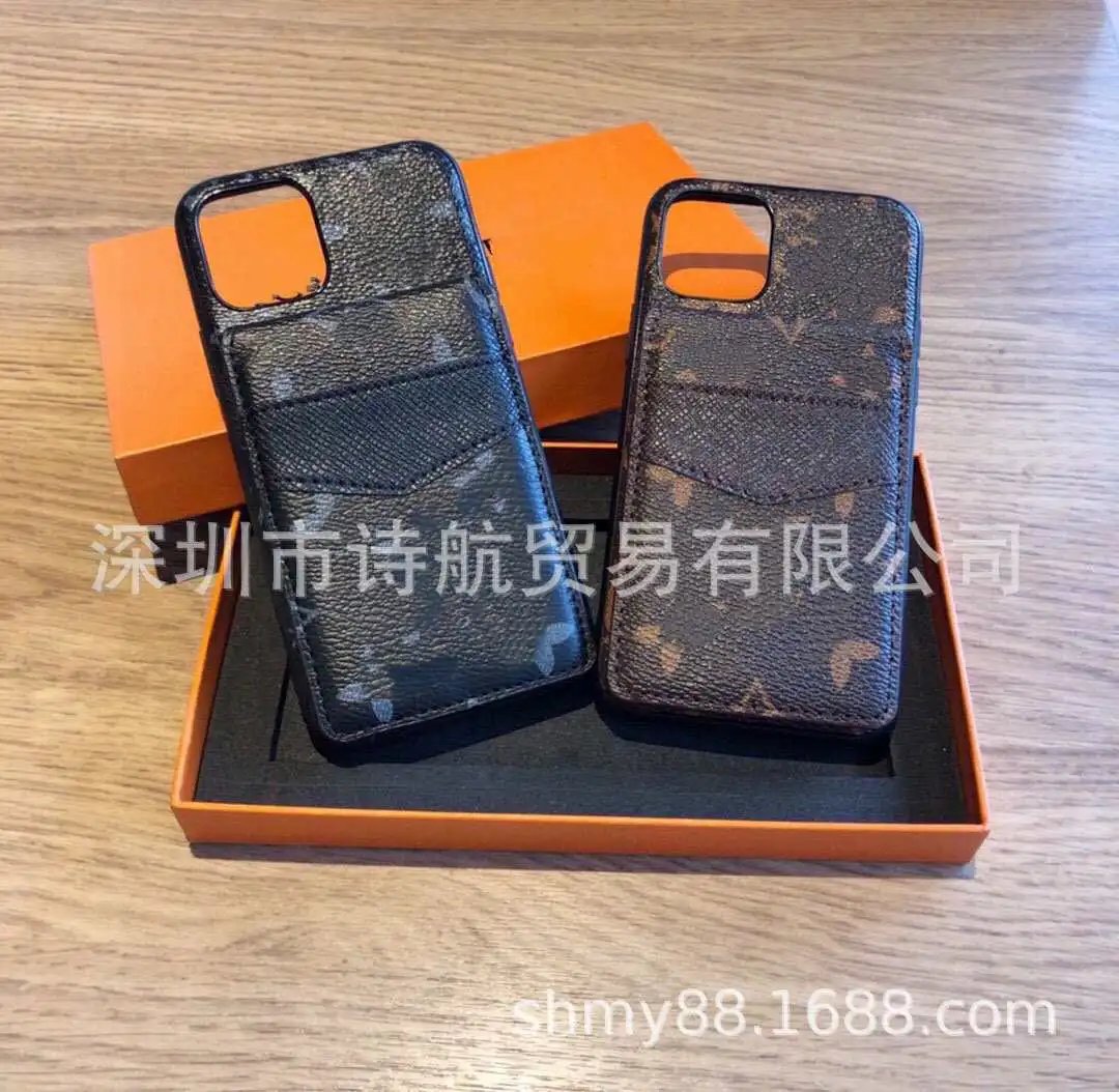 Louis Vuitton Phone Cases Monogram Card Slot iPhone Case — black