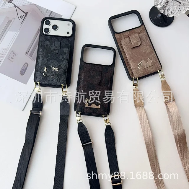 Coach Phone Cases Signature Monogram Card Holder Case with Detachable Lanyard product detail image 3