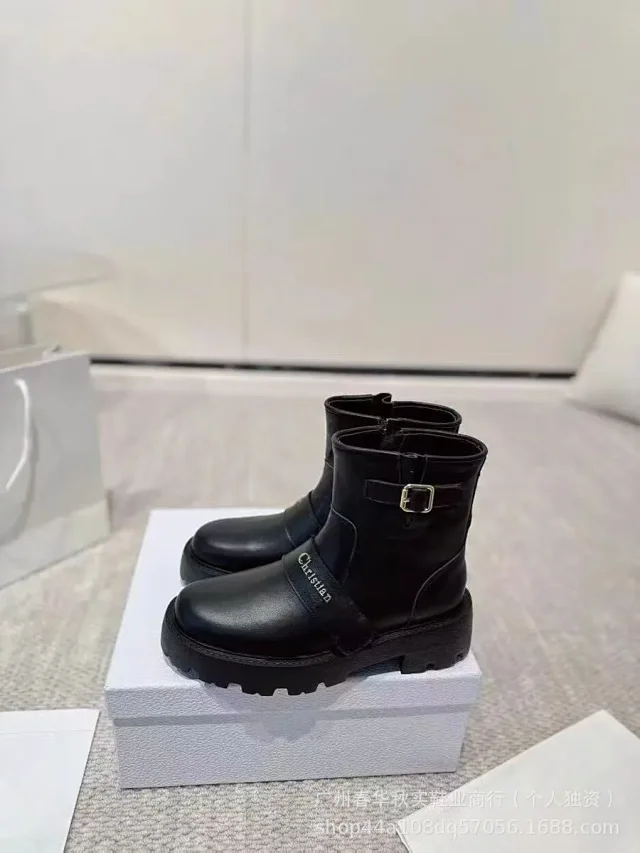 Unbranded Boots Buckle-Strap Lug-Sole Ankle product detail image 7