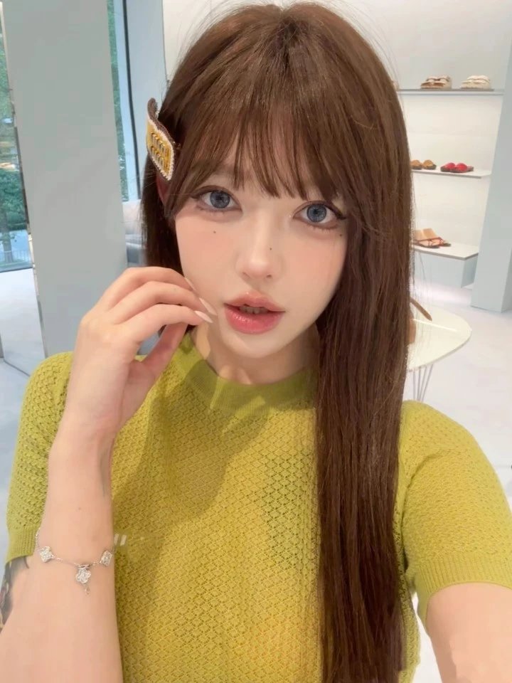 MMY Mesh Knit Short-Sleeve Sweater Pink - 5