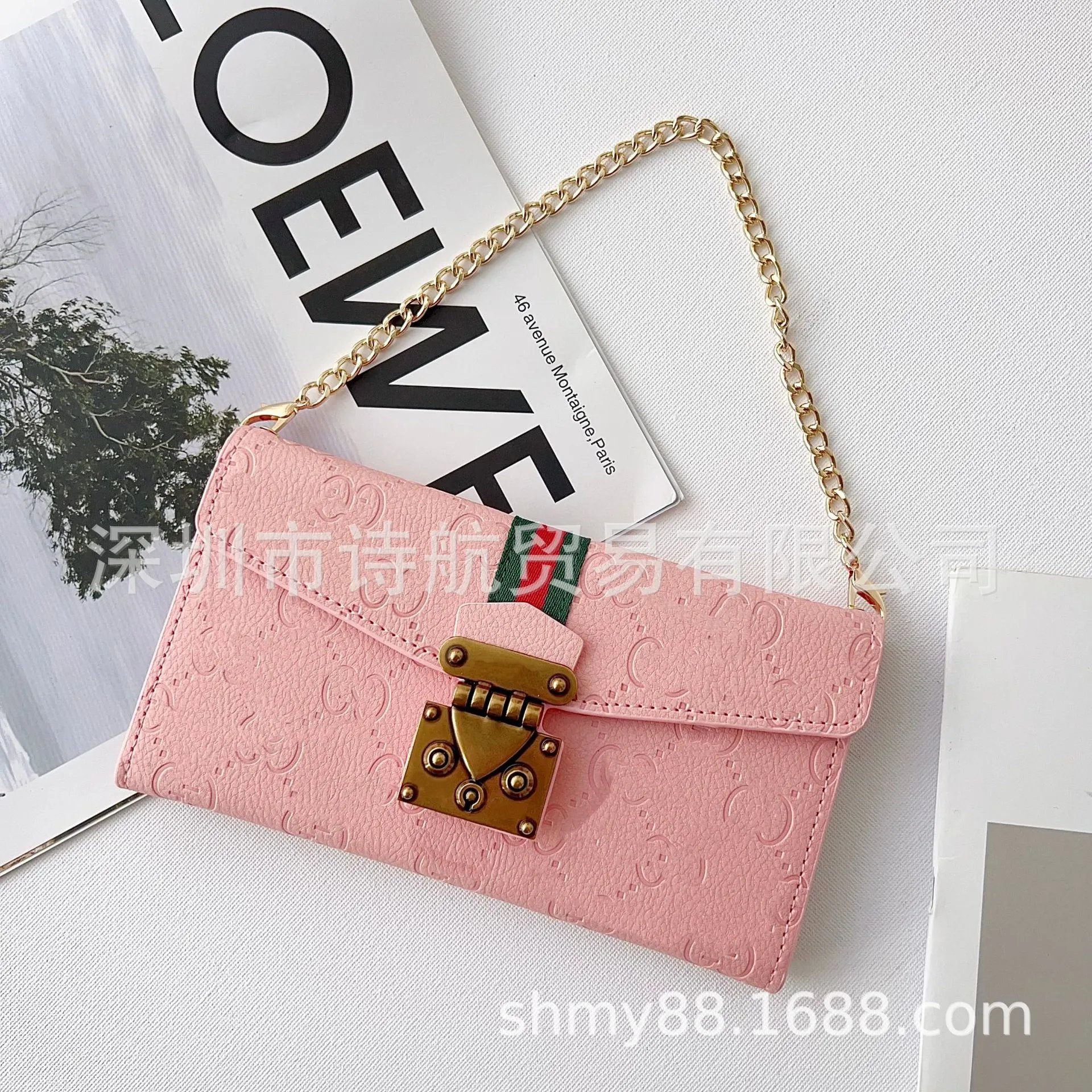 Gucci GG Marmont Mini Envelope Crossbody Bag Pink - 9