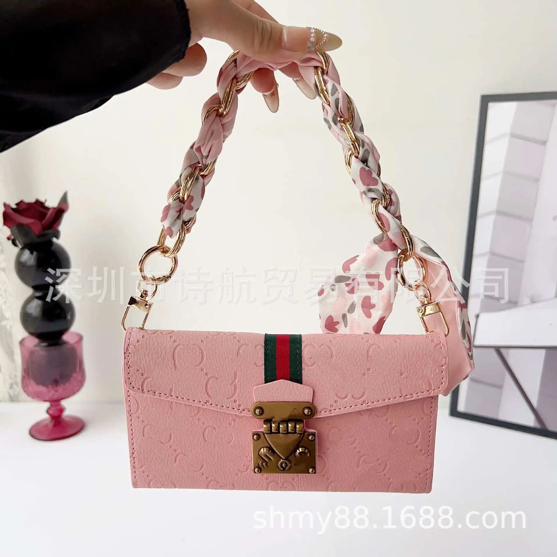 Gucci GG Marmont Mini Envelope Crossbody Bag Pink - 11