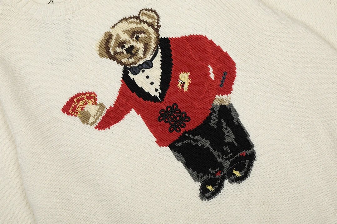 Polo Ralph Lauren Bear Knit Sweater Red - 21