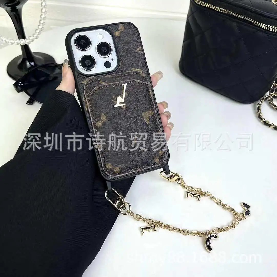 Unbranded Phone Cases Card Pocket Case with Charm Chain image 3