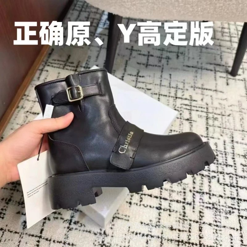 Unbranded Boots Buckle-Strap Lug-Sole Ankle image 1