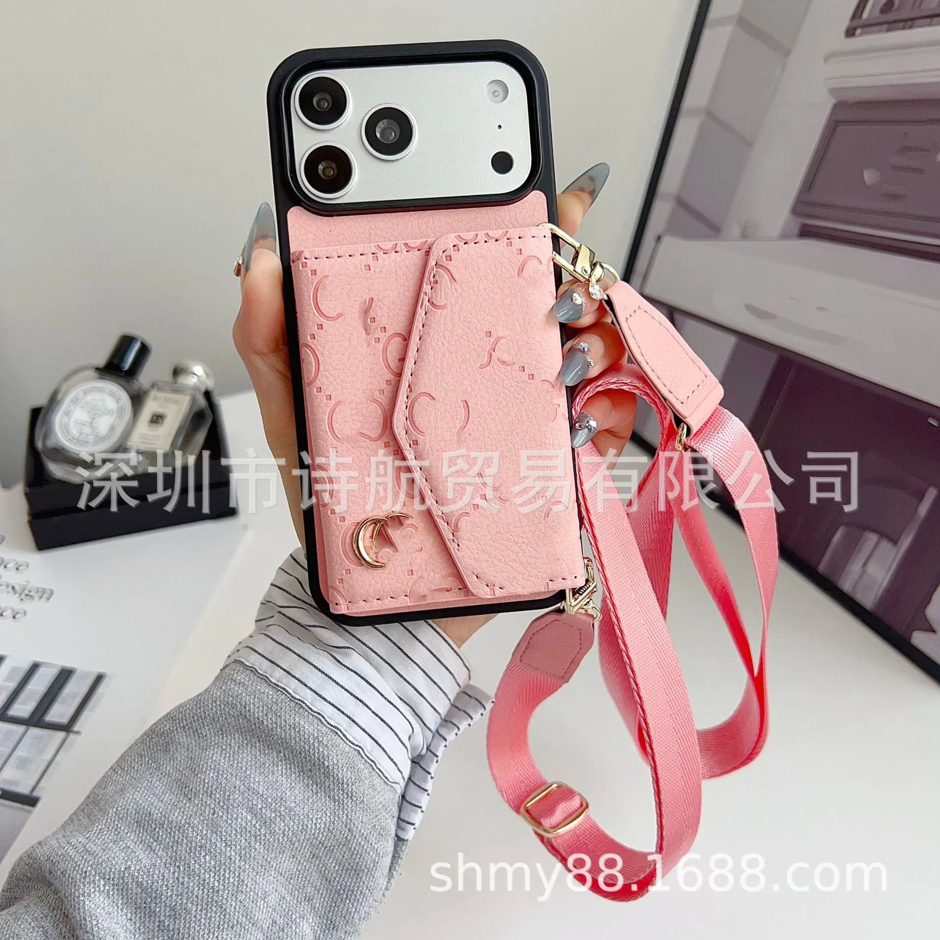 Unbranded Phone Cases Card Holder Case with Adjustable Crossbody Strap — 2