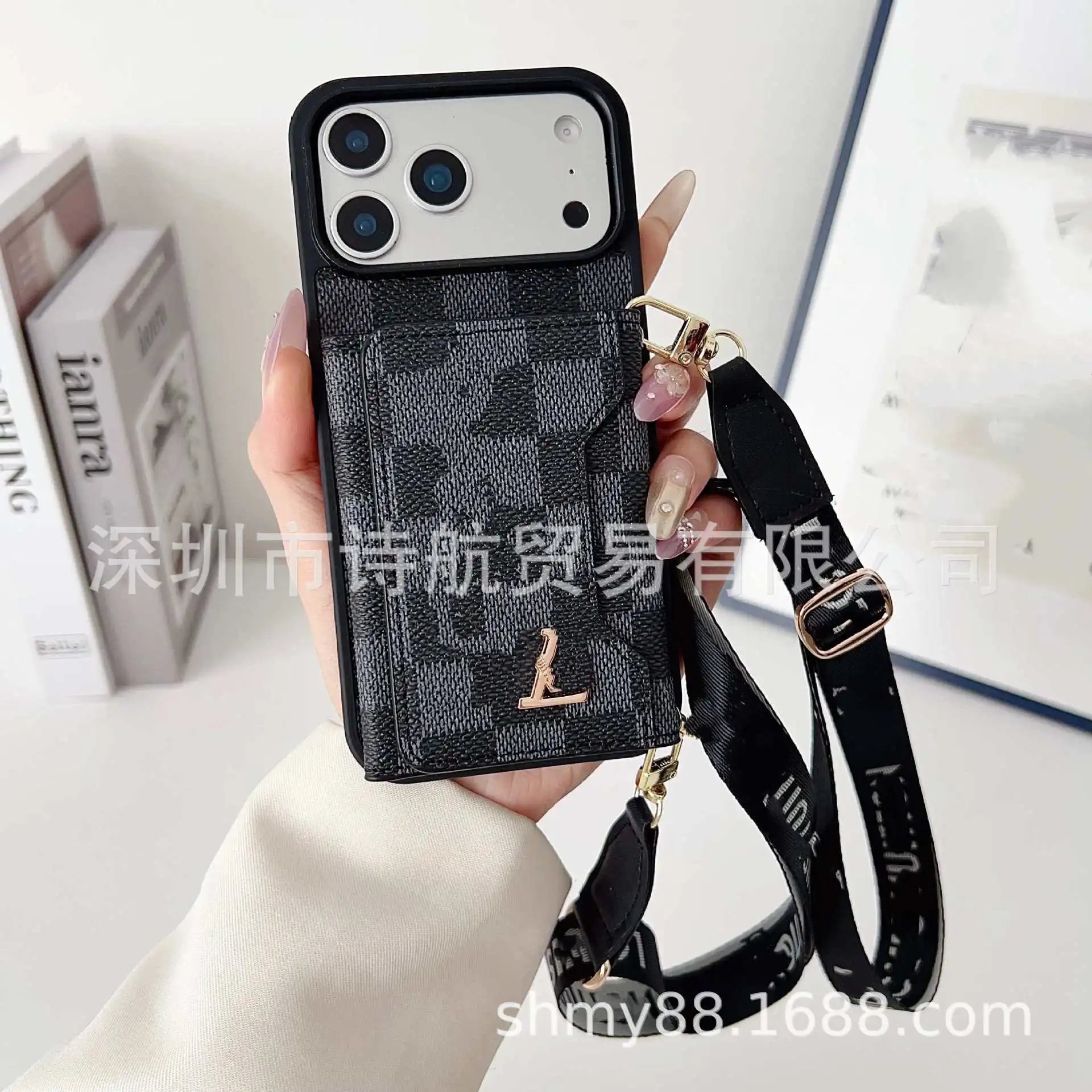 Louis Vuitton Phone Cases Card Holder Case with Adjustable Lanyard product image