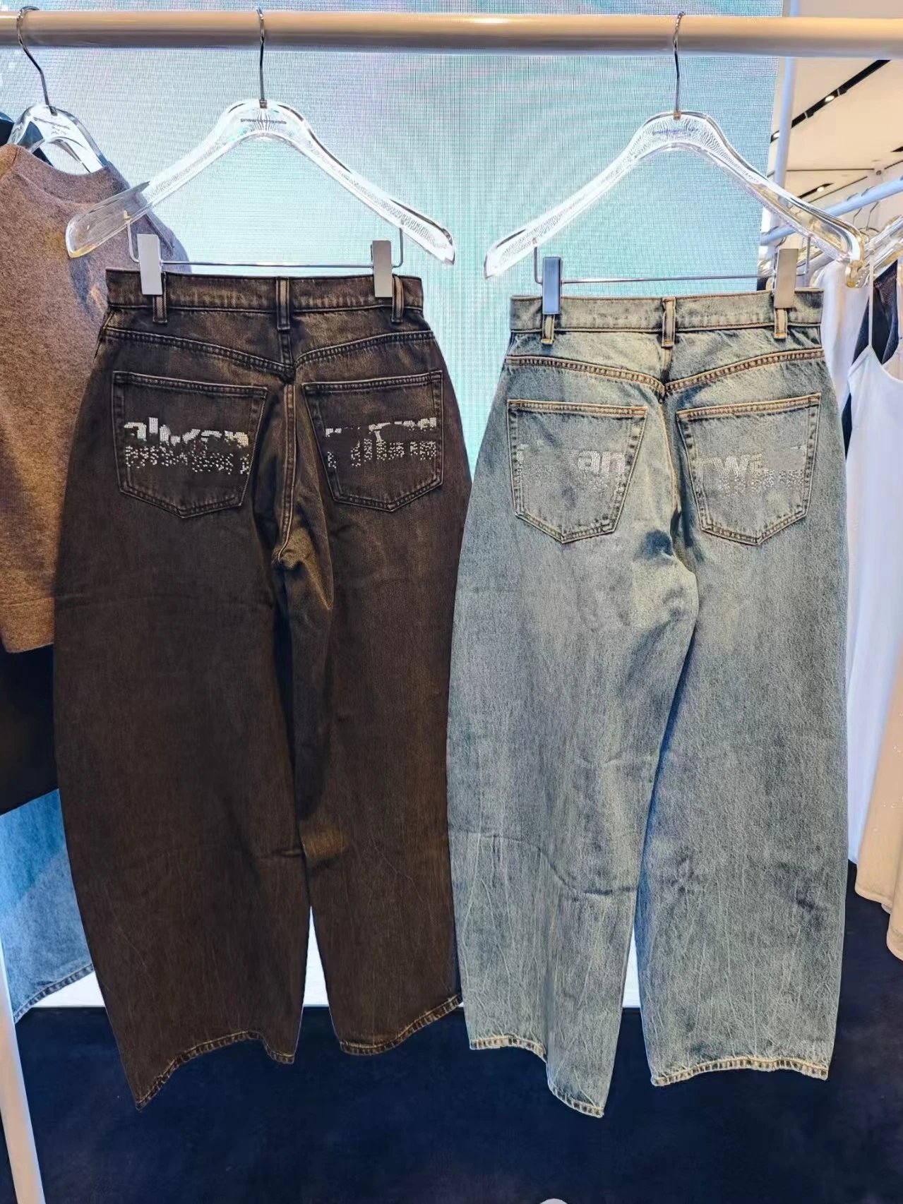 Gallery Dept. Distressed Wide-Leg Jeans Blue - 3