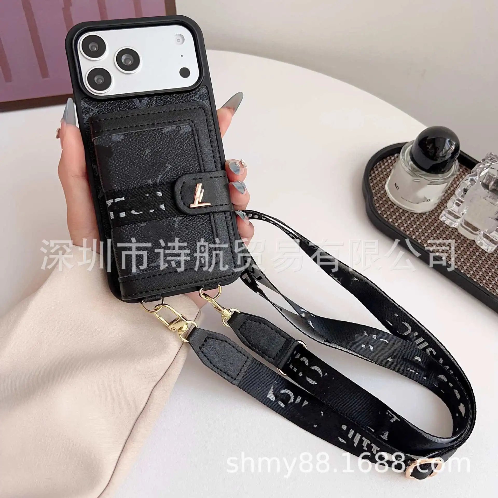 Louis Vuitton Phone Cases Card Holder Case with Detachable Crossbody Strap — 2
