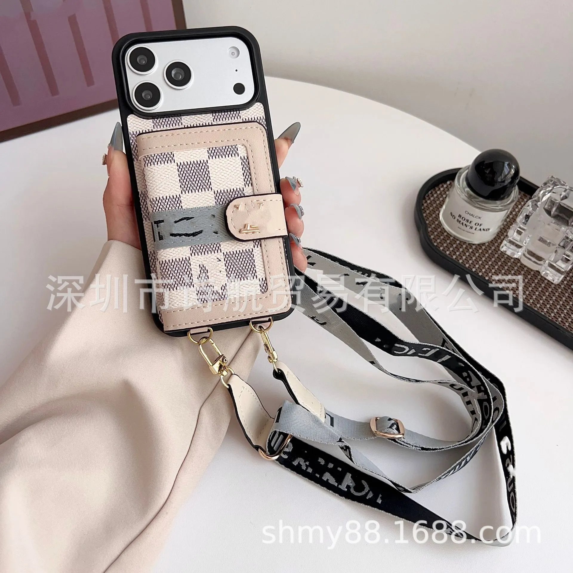 Louis Vuitton Phone Cases Card Holder Case with Detachable Crossbody Strap — 6