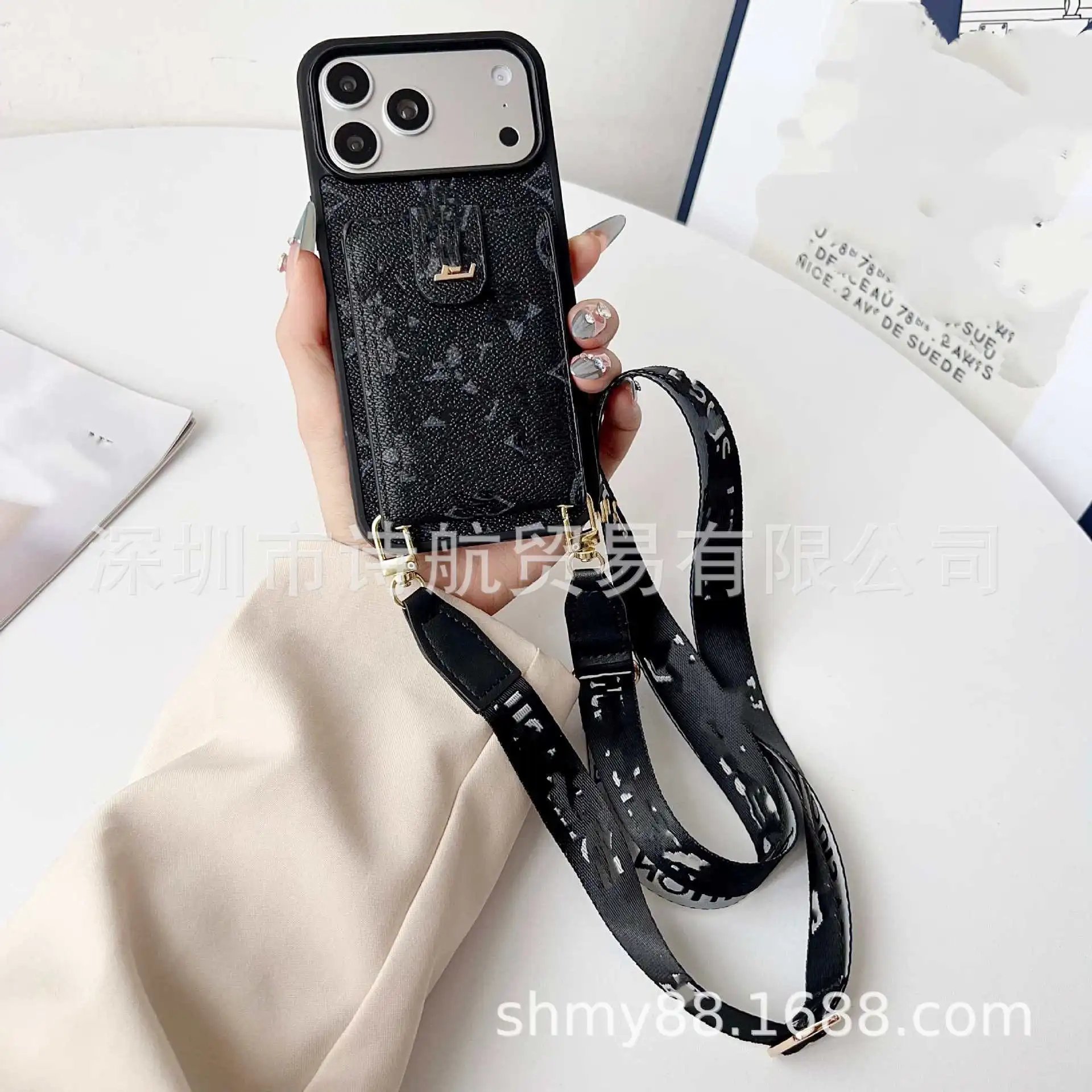 Unbranded Phone Cases Card Holder Case with Adjustable Crossbody Strap image 4