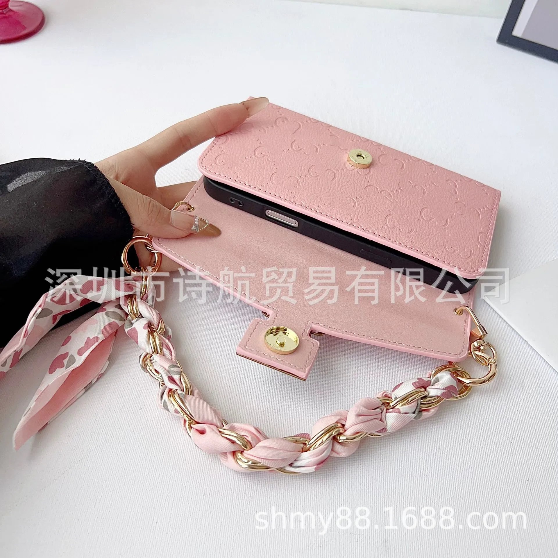 Gucci GG Marmont Mini Envelope Crossbody Bag Pink - 24