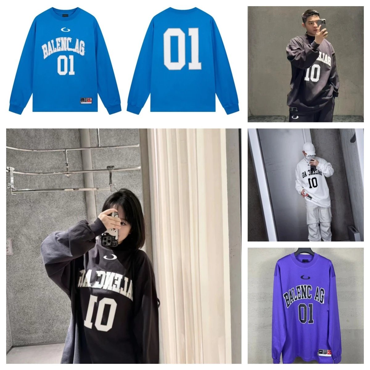 Off-White 01 Number Long Sleeve T-Shirt White - 3