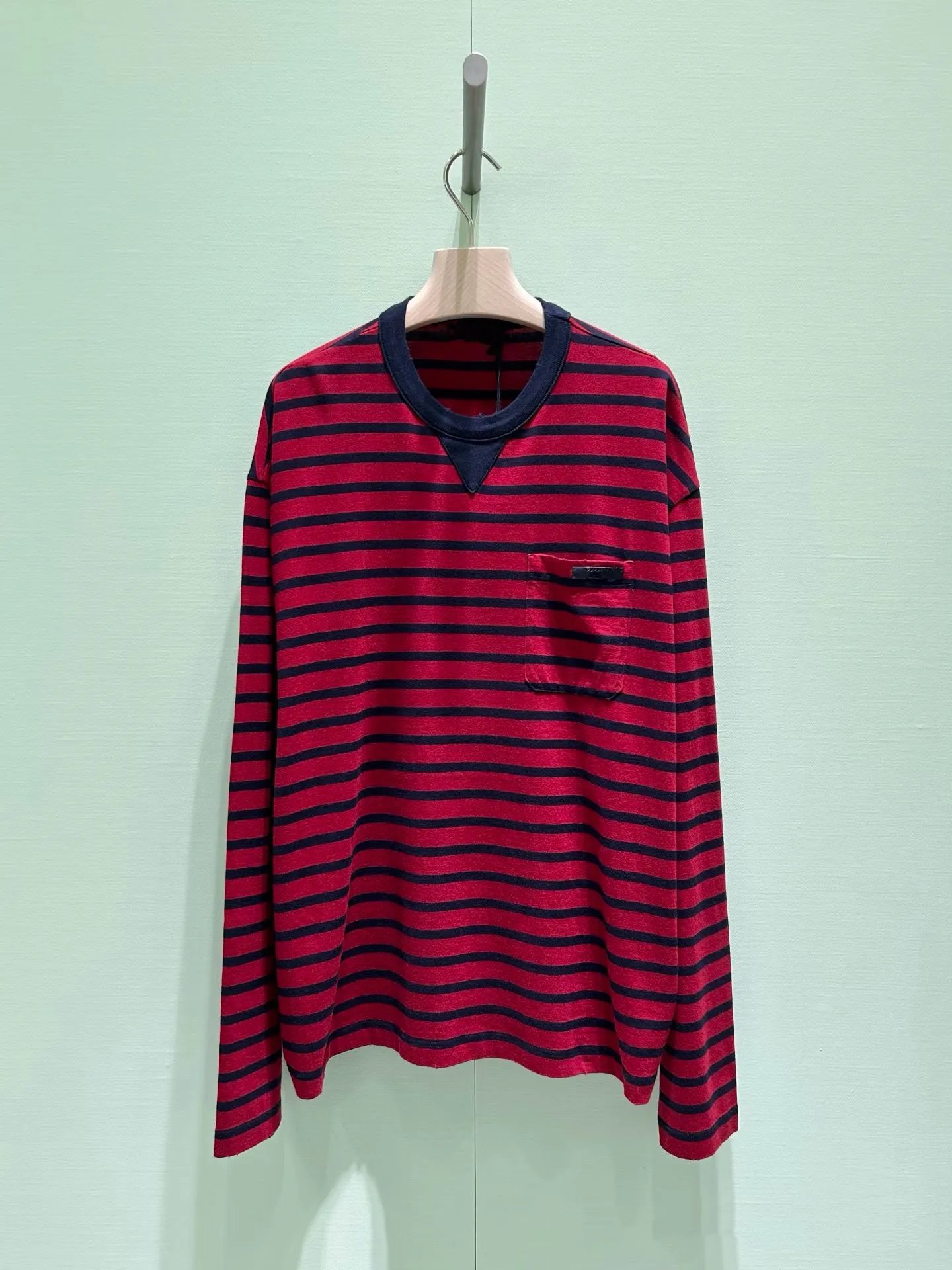 Gallery Dept. Striped Pocket T-Shirt in Red and Periwinkle - 3