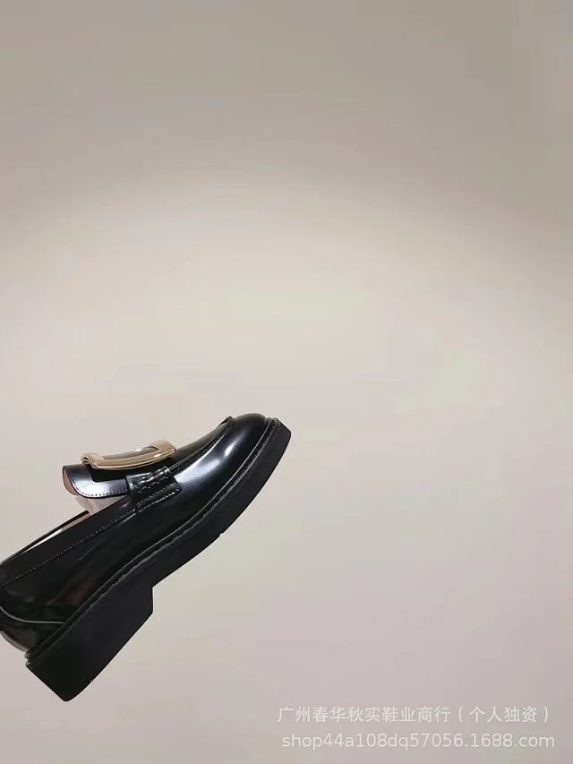 Unbranded Leather Shoes Platform loafers with square buckle product detail image 10