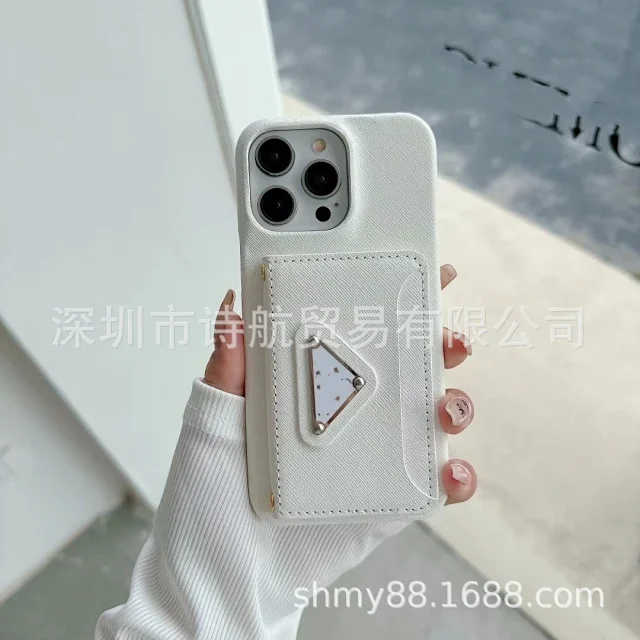 Unbranded Phone Cases Textured Card Holder Case with Triangle Stand product detail image 3