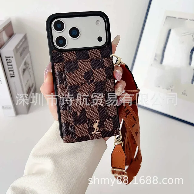 Louis Vuitton Phone Cases Card Holder Case with Adjustable Lanyard product detail image 6