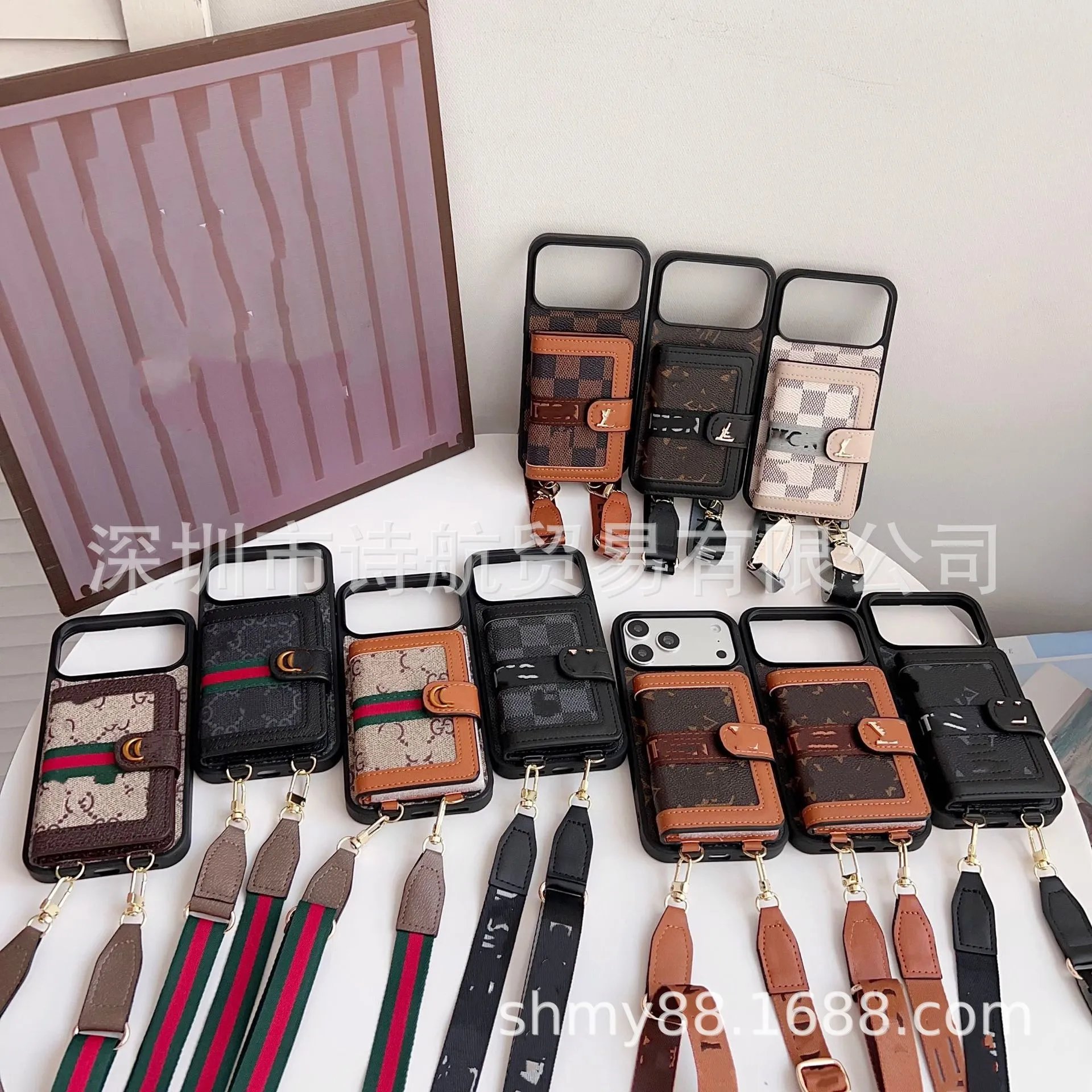 Louis Vuitton Phone Cases Card Holder Case with Detachable Crossbody Strap image 1