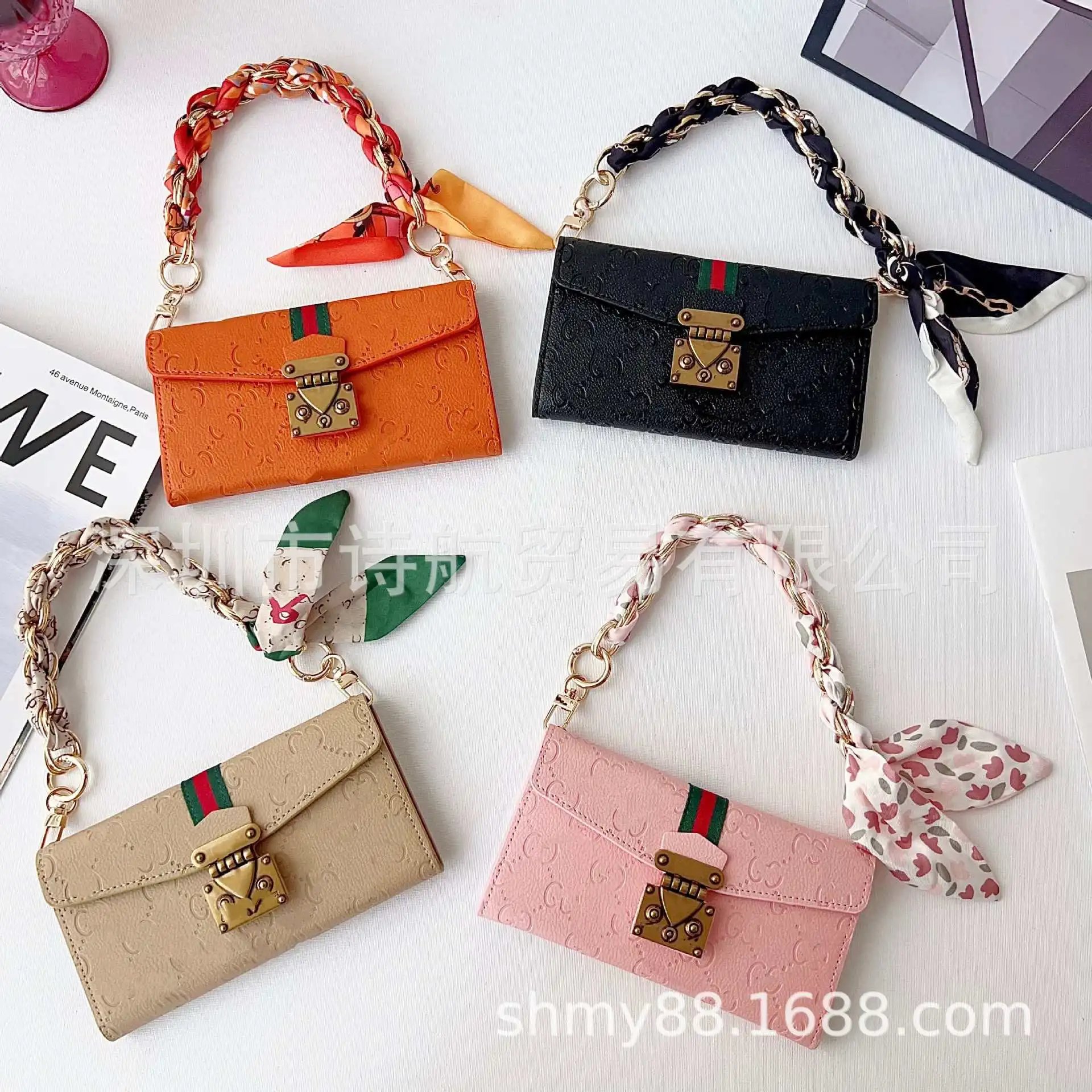 Gucci GG Marmont Mini Envelope Crossbody Bag Pink - 10