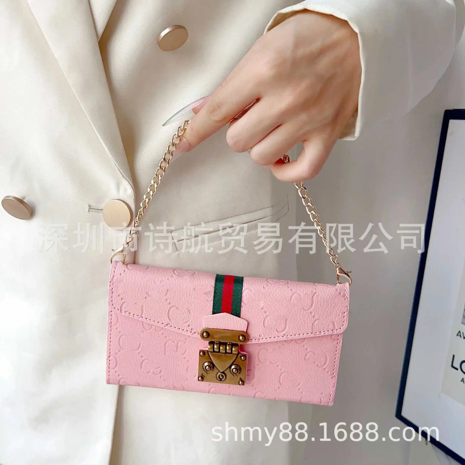 Gucci GG Marmont Mini Envelope Crossbody Bag Pink - 21