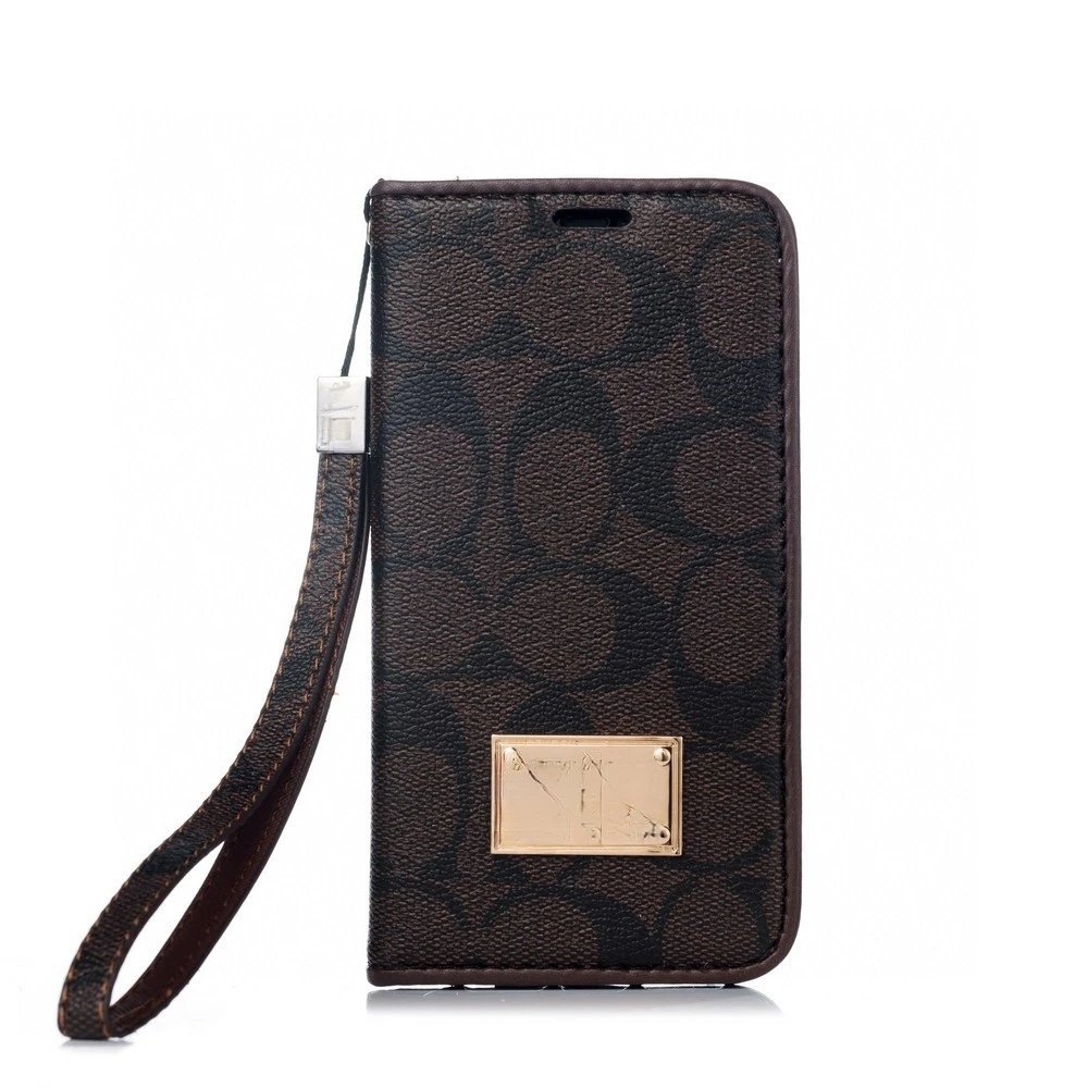 Unbranded Phone Cases Flip wallet case with wrist strap and monogram pattern image 3