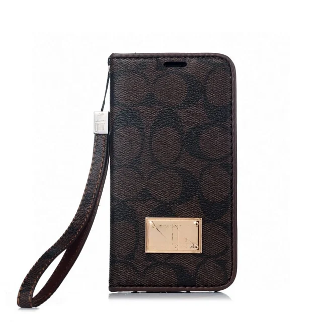 Unbranded Phone Cases Flip wallet case with wrist strap and monogram pattern product detail image 3