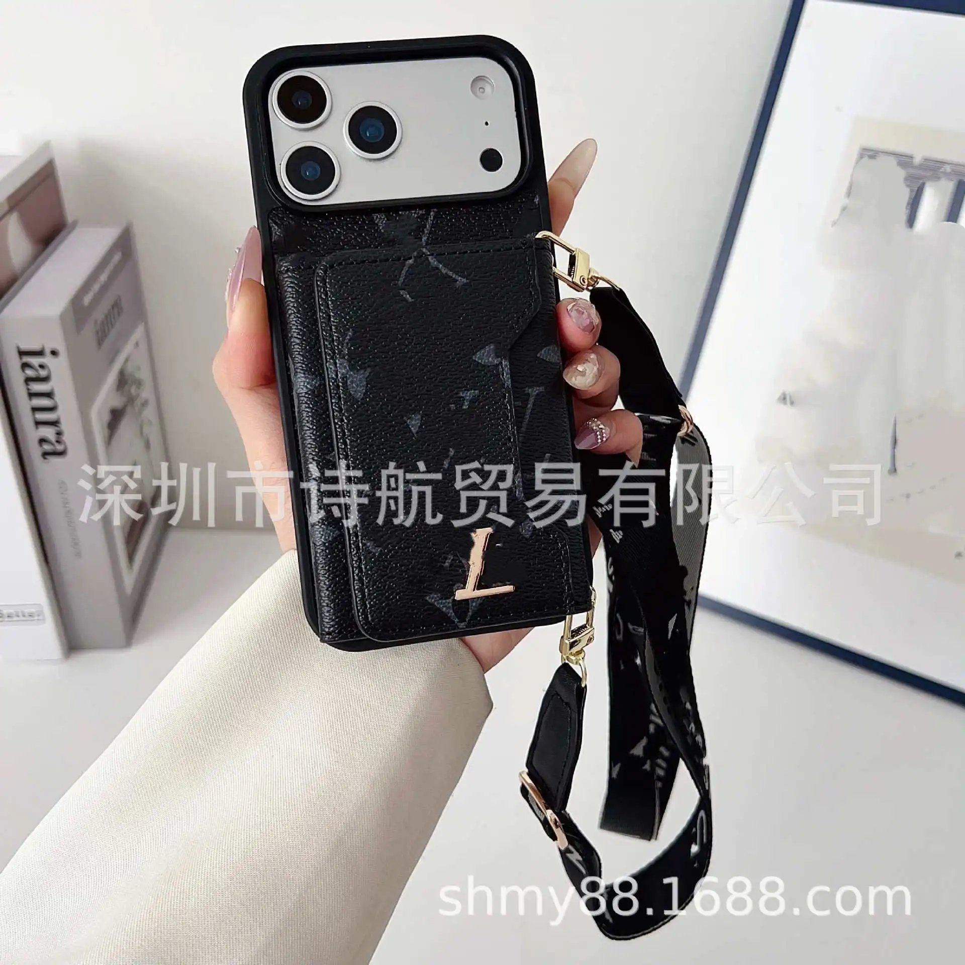 Louis Vuitton Phone Cases Card Holder Case with Adjustable Lanyard — 8