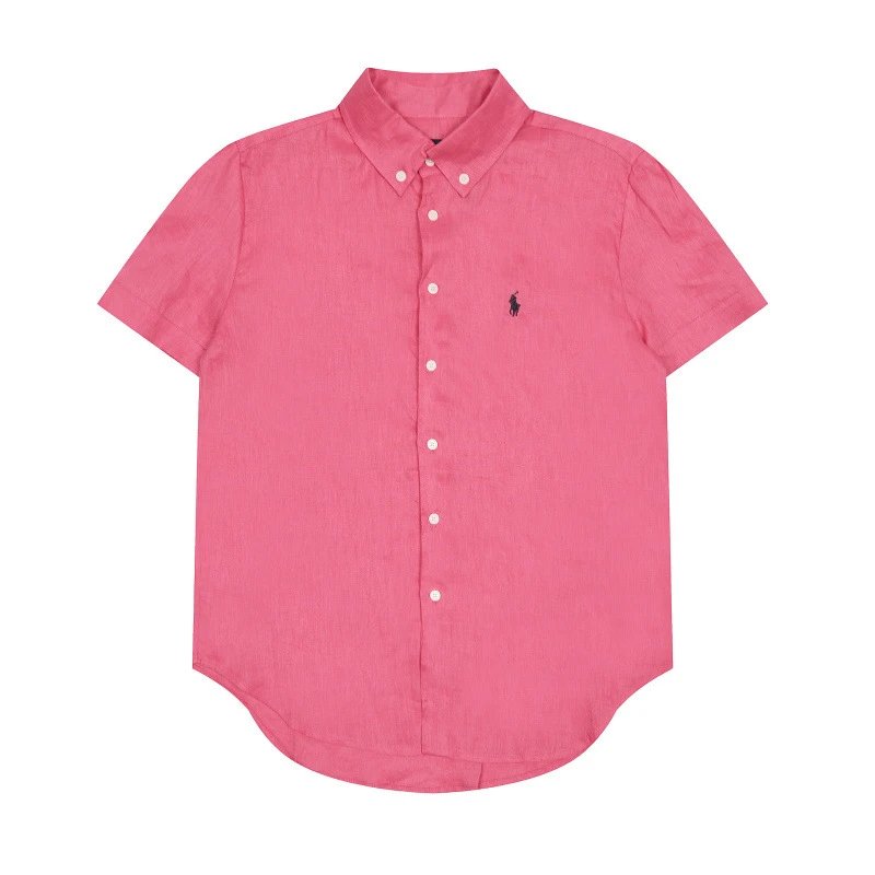 Polo Ralph Lauren Classic Fit Short-Sleeve Oxford Shirt Red - 38